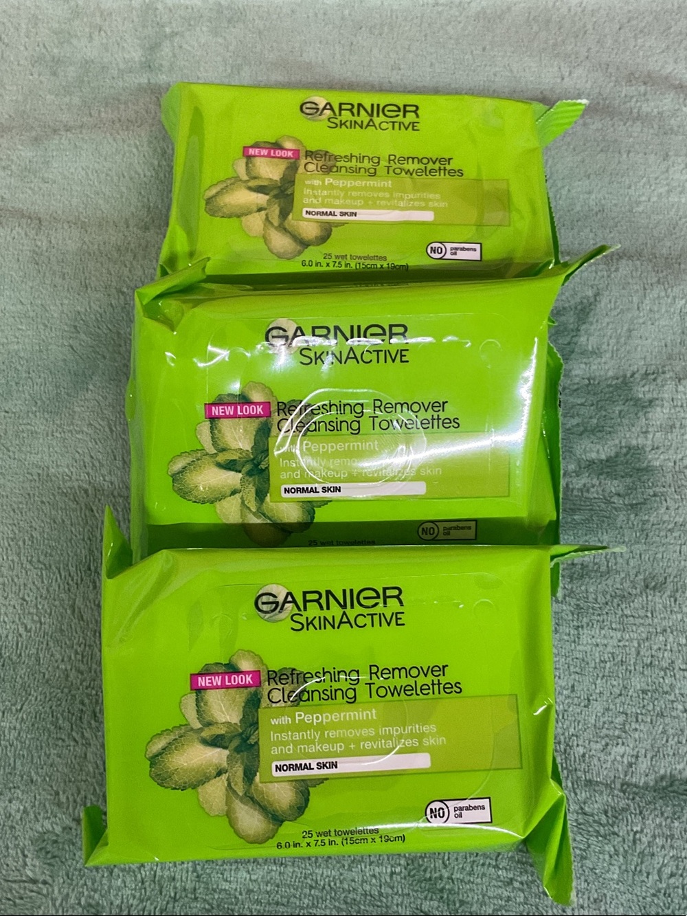 Garnier SkinActive Cleansing Towelettes - Bright Green Pack (3)